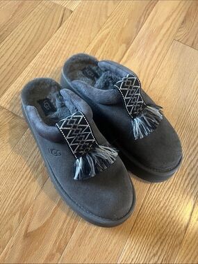 UGG Tazzle Platform Slippers in Charcoal Grey - Women’s 9
